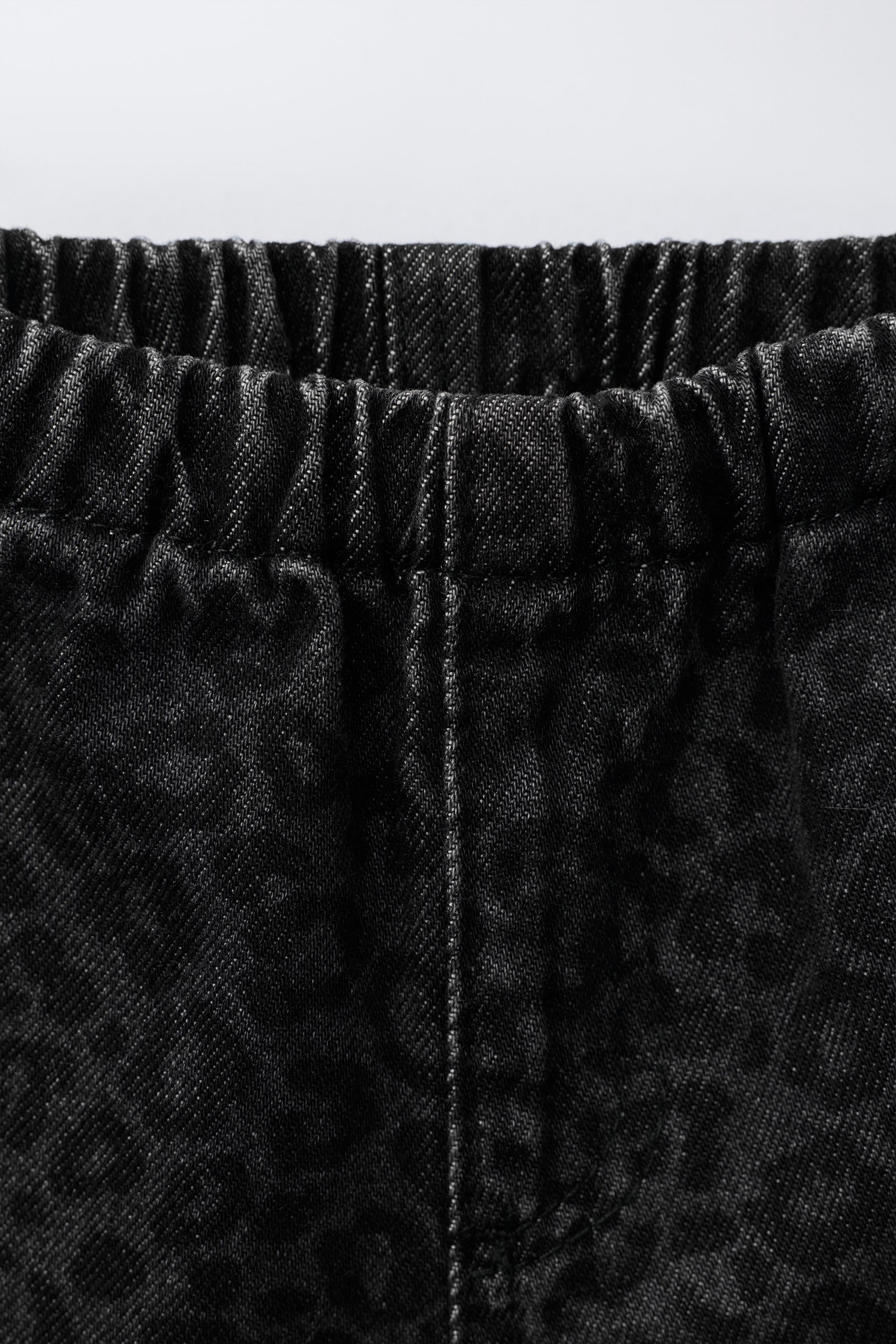 ANIMAL PRINT BAGGY DENIM PANTS